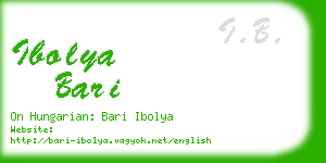 ibolya bari business card